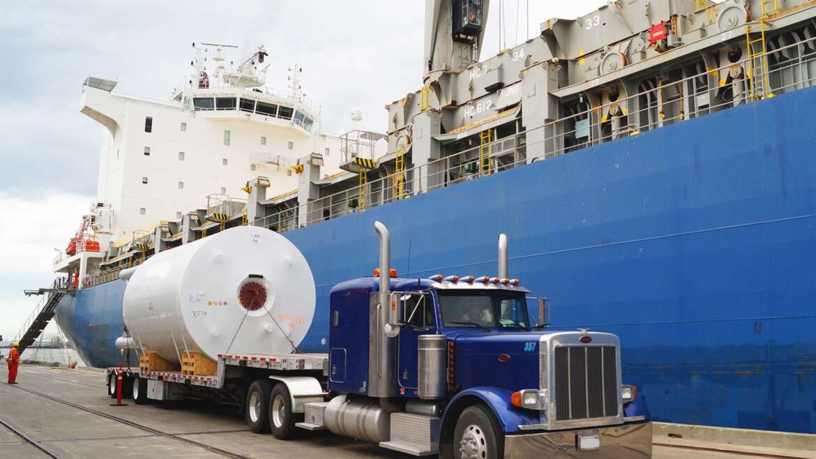 Transport of brewery equipment to Mayaguez